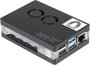 Joy-it RB-CaseP4+03 SBC ház Alkalmas: Raspberry Pi Aktív hűtővel, Mágneszárral Átlátszó bélyegkép