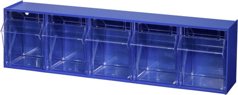 Allit 464430 Csuklós fedelű tárolók VarioPlus ProFlip 5 (Sz x Ma x Mé) 600 x 165 x 135 mm Kék, Átlát