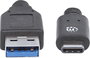 Manhattan USB kábel USB 3.2 Gen1 (USB 3.0 / USB 3.1 Gen1) USB-A dugó, USB-C® dugó 1.00 m Fekete UL m 2. bélyegkép