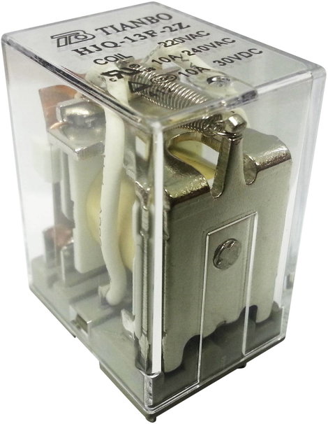 Tianbo Electronics HJQ-13F-2Z - 220/240VAC Dugaszrelé 230 V/AC 15 A 2 váltó 1 db