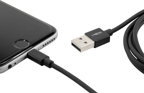 Ansmann Apple iPad/iPhone/iPod Töltőkábel [1x USB 2.0 dugó, A típus - 1x Apple Dock dugó Lightning]  2. kép
