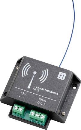 H-Tronic HT1E Vezeték nélküli vevő 1 csatornás Frekvencia 868.35 MHz 12 V/DC
