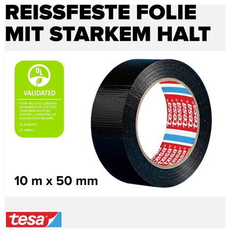 tesa UNIVERSAL 56348-00001-05 Szövet ragasztószalag tesa® extra Power Fekete (H x Sz) 10 m x 50 mm 1 3. kép