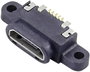 Micro USB B alvázaljzat Alj, beépíthető, vízszintes Micro USB B panel aljzat, vízálló 207G-BD00 Atte bélyegkép
