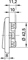 inprojal elektrosysteme Betét Gomb Fehér 102558 2. bélyegkép