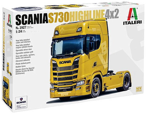 Italeri 3927 Scania S730 Highline 4x2 Kamionmodell építőkészlet 1:24 2. kép