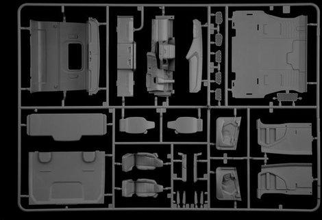 Italeri 3927 Scania S730 Highline 4x2 Kamionmodell építőkészlet 1:24 5. kép