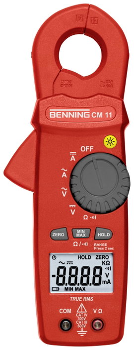 Benning CM 11 Lakatfogó, Kézi multiméter digitális CAT IV 300 V Kijelző (digitek): 6000