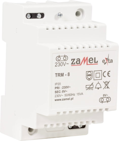Zamel TRM-8 Csengő transzformátor 8 V/AC 1.88 A 3. kép