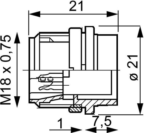 Amphenol T 3277 000 Kerek dugó Alj, beépíthető Össz pólusszám: 3 Sorozat (kerek csatlakozók): C091 1 2. kép
