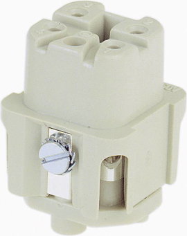 Csatlakozó betét, csavaros Han® A 09 20 003 2711 Harting 3 + PE