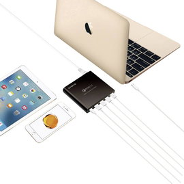 LVSUN 80W USB-C, QC3.0 USB-s töltőállomás 80 W Aljzat dugó Kimeneti áram (max.) 17000 mA Kimenetek s