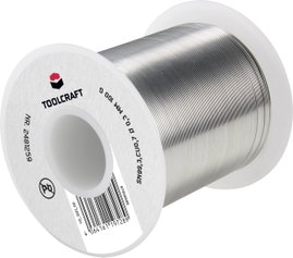 TOOLCRAFT Forrasztóón, ólommentes Tekercs Sn99,3Cu0,7 ROL1 100 g 0.3 mm