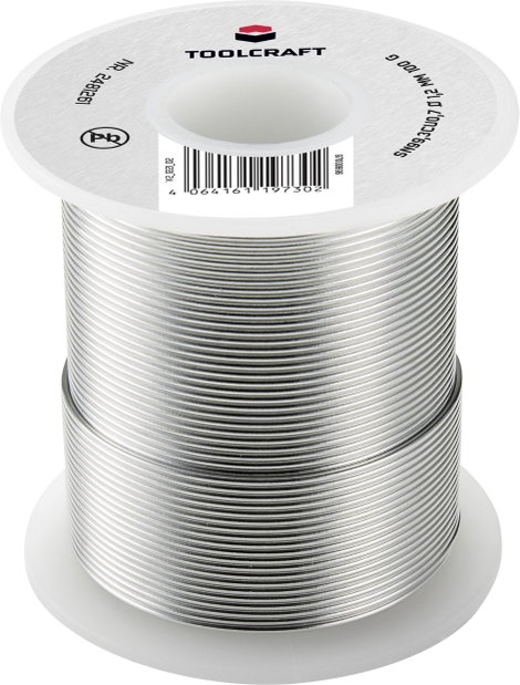 TOOLCRAFT Forrasztóón, ólommentes Tekercs Sn99,3Cu0,7 ROL1 100 g 1.2 mm 3. kép