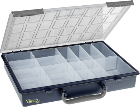 raaco Assorter 55 4x8-17 Univerzális Rendszerező doboz (H x Sz x Ma) 261 x 338 x 57 mm Rekeszek: 17
