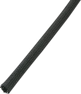 TRU COMPONENTS 1570910 BS1000-FR3 Fonat védőtömlő Fekete PET 12.70 - 12.70 mm méteráru