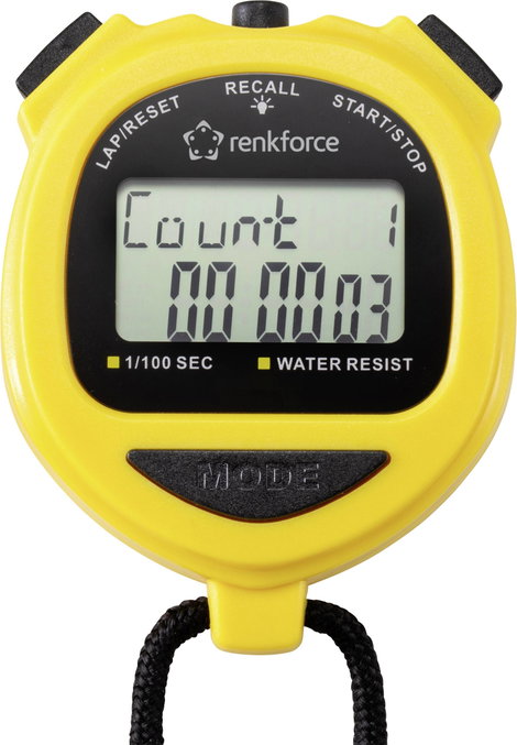 Renkforce RF-SW-120 Digitális stopperóra Fekete 2. kép
