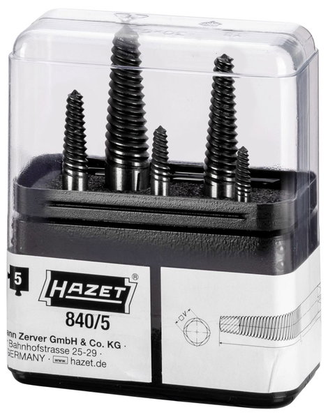 Csavarkihajtó készlet, 5 részes, belső négylapfejű 12,5 mm, Hazet 840/5 3. kép