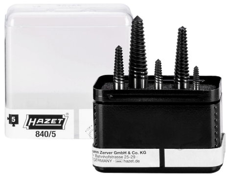 Csavarkihajtó készlet, 5 részes, belső négylapfejű 12,5 mm, Hazet 840/5 5. kép