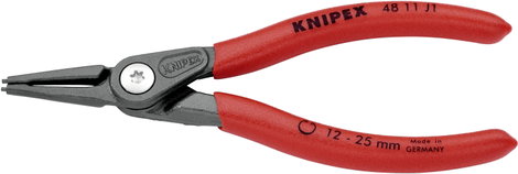 Precíziós Seeger-gyűrű fogó belső gyűrűkhöz (furatok), 140 mm, 12-25 mm, egyenes, Knipex 48 11 J1