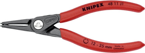 Precíziós Seeger-gyűrű fogó belső gyűrűkhöz (furatok), 140 mm, 12-25 mm, egyenes, Knipex 48 11 J1 2. kép