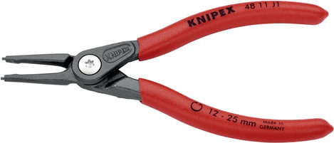 Precíziós Seeger-gyűrű fogó belső gyűrűkhöz (furatok), 140 mm, 12-25 mm, egyenes, Knipex 48 11 J1 3. kép