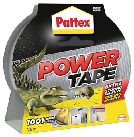 Ragasztószalag 25 m x 50 mm, ezüst, Pattex Power Tape PT2DS 2. kép