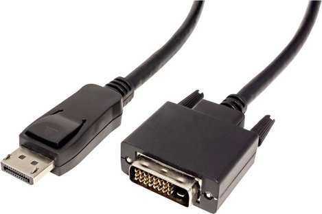 Value Kijelző csatlakozó Csatlakozókábel DisplayPort dugó, DVI-D 24+1 pólusú Csatlakozódugó 1.50 m F
