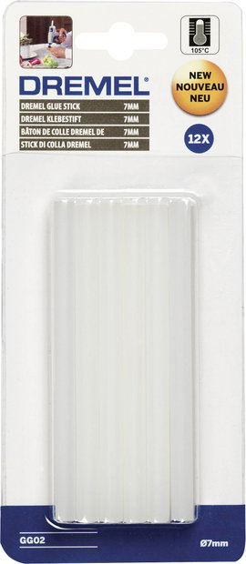 DREMEL GG02 Többcélú, alacsony hőmérsékletű ragasztórúd 7 mm, 2615GG02JA