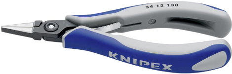 Precíziós elektronikai markoló fogó, 135 mm, lapos és széles, Knipex 34 12 130 3. kép