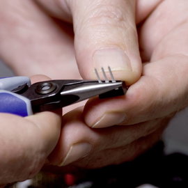 Precíziós elektronikai markoló fogó, 135 mm, lapos és kerek, Knipex 34 22 130