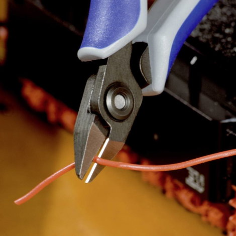 Precíziós elektronikai oldalcsípőfogó, hegyes fej, Knipex 79 32 125 2. kép