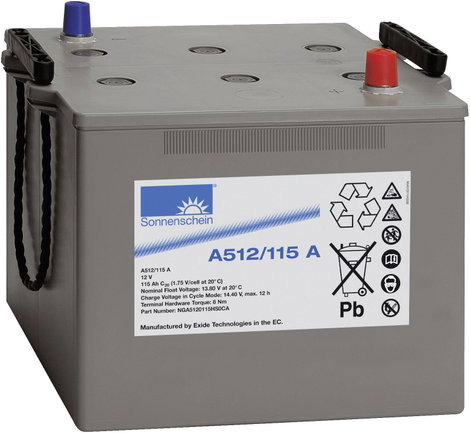 GNB Sonnenschein A512/115 A Ólomakku 12 V 115 Ah Ólom-zselés (Sz x Ma x Mé) 286 x 230 x 269 mm Kónus