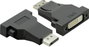Value Kijelző csatlakozó / DVI Átalakító kábel DisplayPort dugó, DVI-D 24+1 pólusú Aljzat 0.15 m Fek bélyegkép