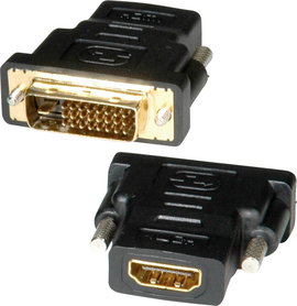 Roline 12.03.3116 Átalakító [1x DVI dugó, 24+1 pólusú - 1x HDMI alj] Fekete