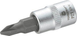 Dugókulcs betét 6,3 mm (1/4) kereszthornyú PZ1 bittel, 37 mm, TOOLCRAFT