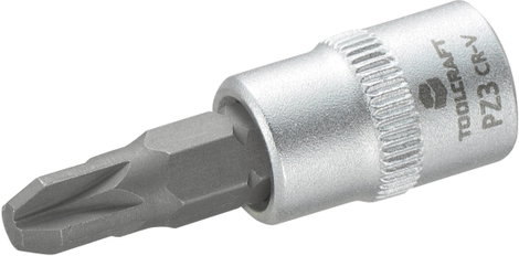 Dugókulcs betét 6,3 mm (1/4) kereszthornyú PZ3 bittel, 37 mm, TOOLCRAFT