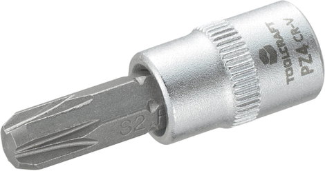 Dugókulcs betét 6,3 mm (1/4) kereszthornyú PZ4 bittel, 37 mm, TOOLCRAFT