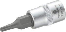 Dugókulcs betét 6,3 mm (1/4), T-profillal T10, hossz: 37 mm, TOOLCRAFT