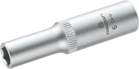 Dugókulcs betét 6,3 mm (1/4), 6x50 mm, TOOLCRAFT