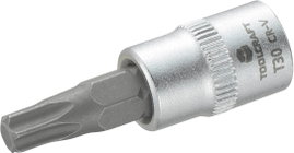 Dugókulcs betét 6,3 mm (1/4), T-profillal T30, hossz: 37 mm, TOOLCRAFT