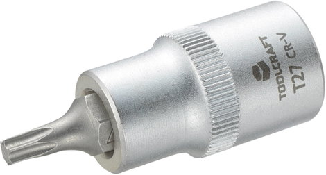Dugókulcs betét 12,5 mm (1/2), T-profillal T27, hossz: 55 mm, TOOLCRAFT