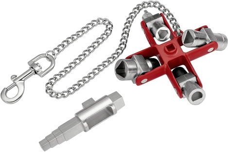Univerzális építőipari kulcs szekrényekhez és elzáró rendszerekhez, Knipex 00 11 06 V01 4. kép