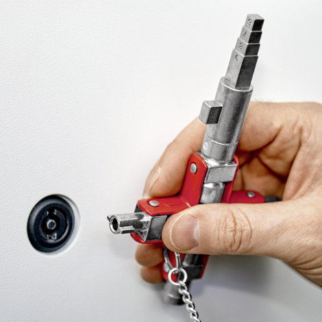Univerzális építőipari kulcs szekrényekhez és elzáró rendszerekhez, Knipex 00 11 06 V01 7. kép
