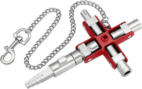 Univerzális építőipari kulcs szekrényekhez és elzáró rendszerekhez, Knipex 00 11 06 V01 8. kép