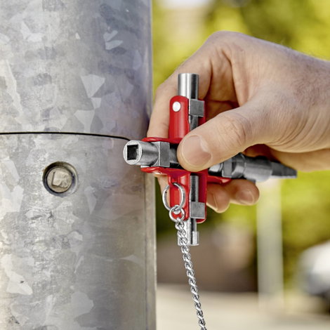 Univerzális építőipari kulcs szekrényekhez és elzáró rendszerekhez, Knipex 00 11 06 V01 9. kép