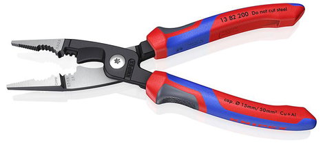 Knipex 13 82 200 Többfunkciós villanyszerelő fogó, kombinált fogó, érvéghüvely krimpelő fogó max. 50 2. kép