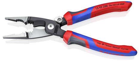 Knipex 13 92 200 Többfunkciós villanyszerelő fogó, kombinált fogó, érvéghüvely krimpelő fogó max. 50 2. kép