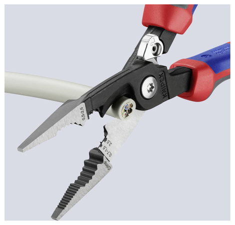 Knipex 13 92 200 Többfunkciós villanyszerelő fogó, kombinált fogó, érvéghüvely krimpelő fogó max. 50 5. kép