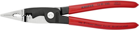 Knipex 13 81 200 Többfunkciós villanyszerelő fogó, kombinált fogó, érvéghüvely krimpelő fogó max. 50 7. kép